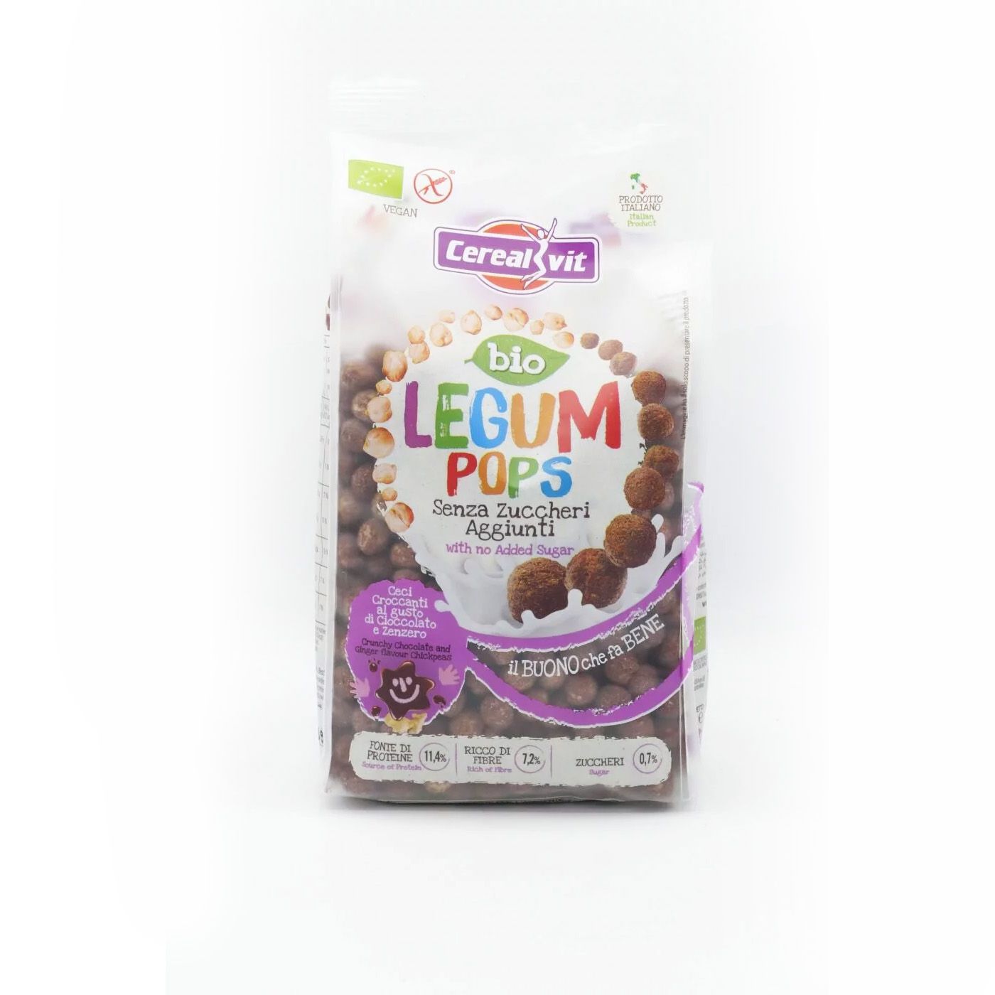 Bio Legum Pops con Ceci, Cioccolato e Zenzero Senza Glutine - Cerealvit 175 g