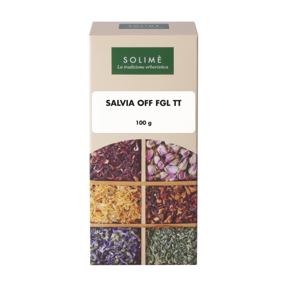 Solimè Salvia Officinale - Foglie per la digestione e il meteorismo, tisana salvia 100g