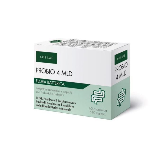 Probio 4 Miliardi Integratore con Probiotici e Prebiotici 60 Capsule - Solime' Srl