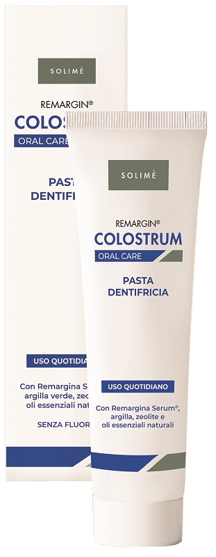 Solimè Remargin Colostrum - Pasta dentifricia remargina serum contro la placca e il tartaro, 75 ml
