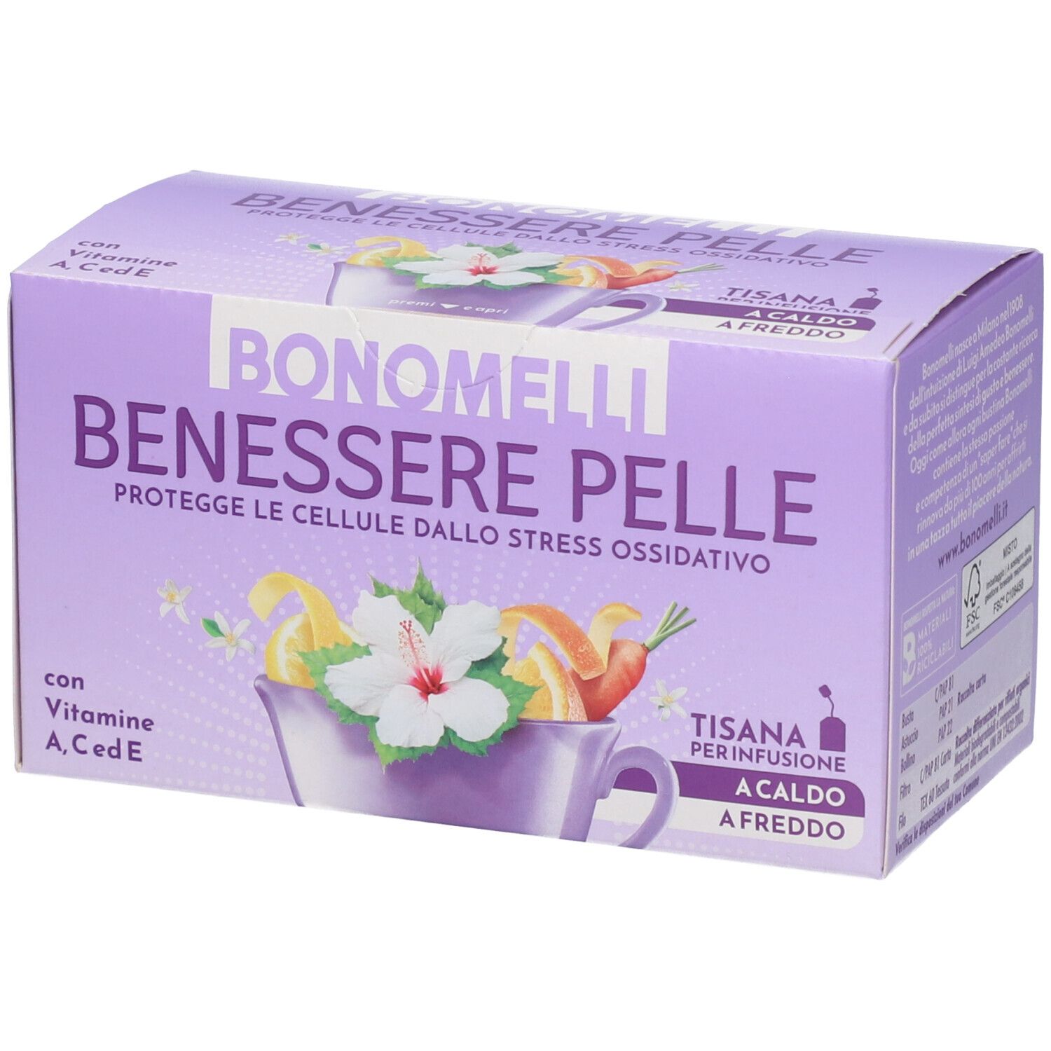 Bomomelli Benessere Pelle Tisana in Filtri 36 g Tè