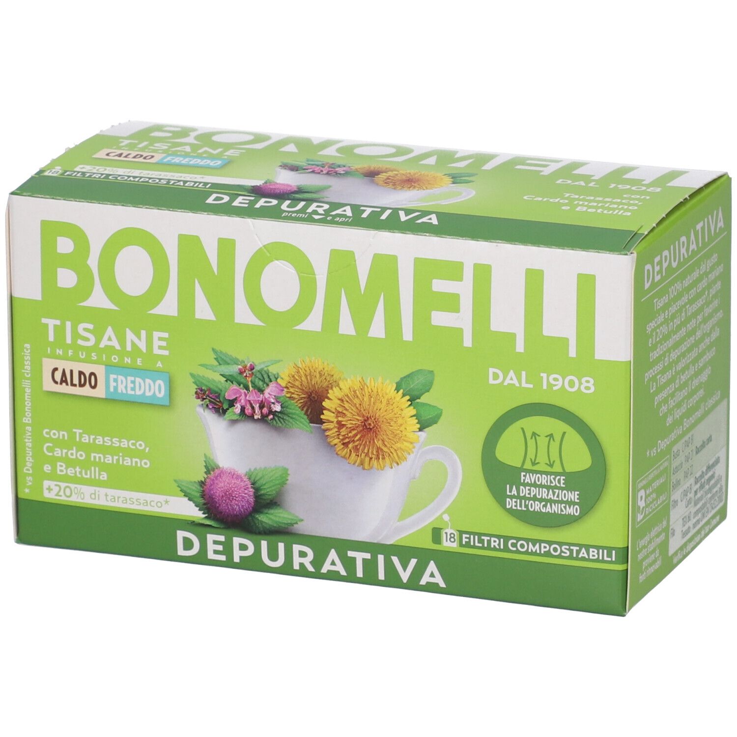 Bonomelli Tisana Depurativa in Filtri 36 g Tè — confronto prezzi