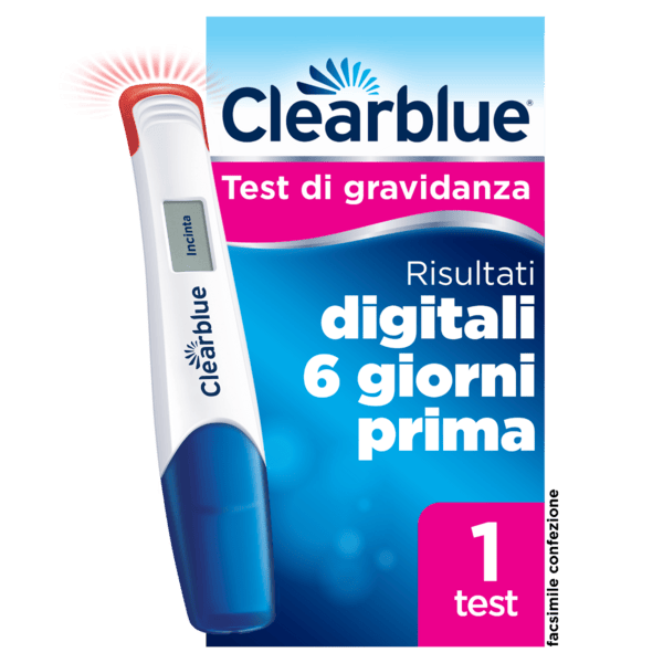 Clearblue Test Di Gravidanza Rilevazione Digitale Precoce 1 Test Digitale