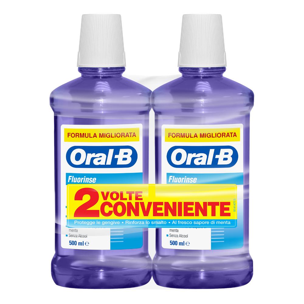 Oralb collutorio fluorinse bipacco 2x500 ml