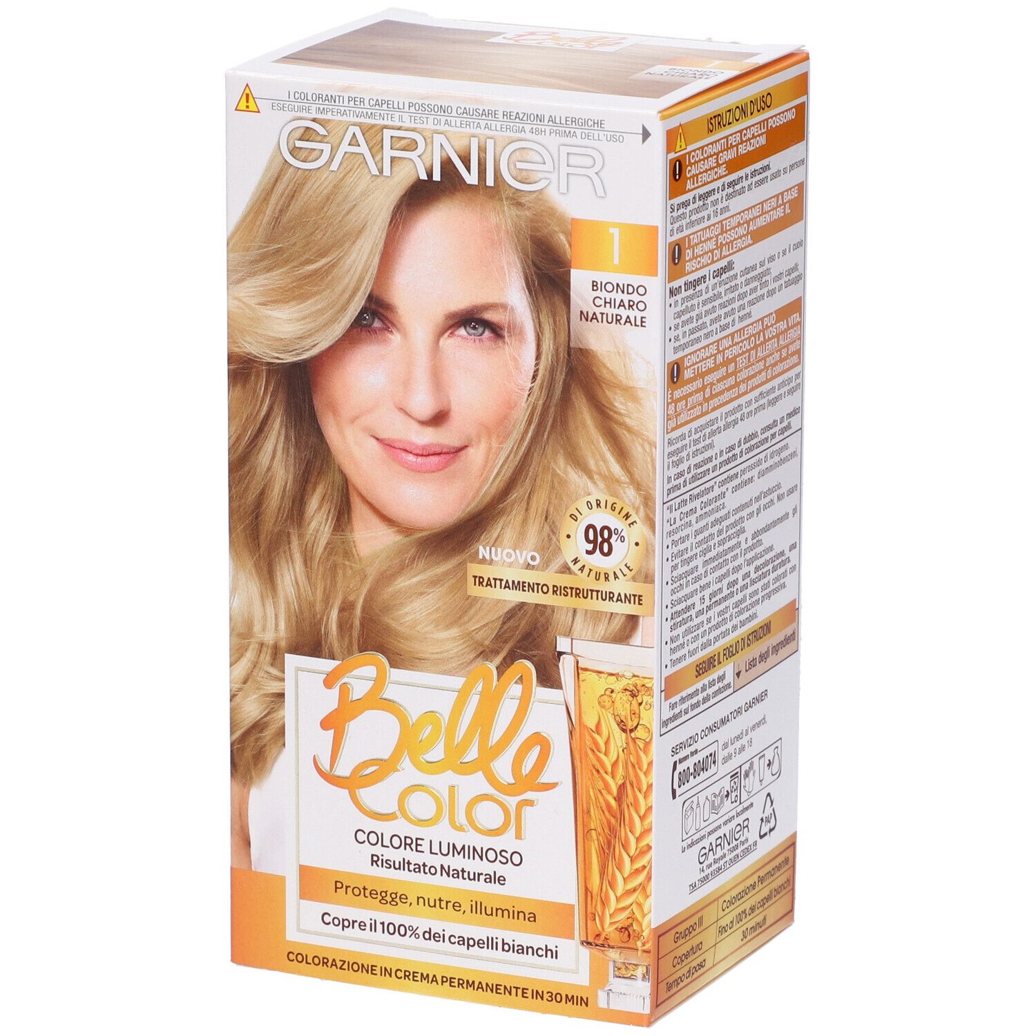 Garnier Tinta Capelli Belle Color Biondo Chiaro Naturale 1 pz Tintura