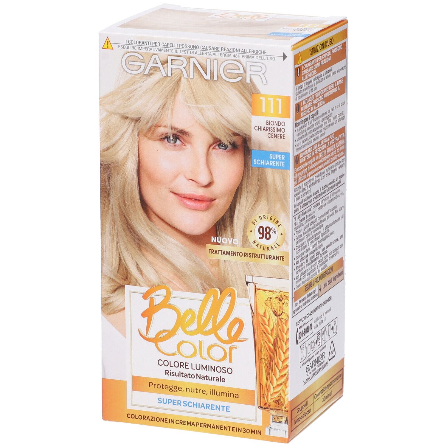Garnier Tinta Capelli Belle Color Biondo Chiarissimo Cenere Naturale 1 pz Tintura