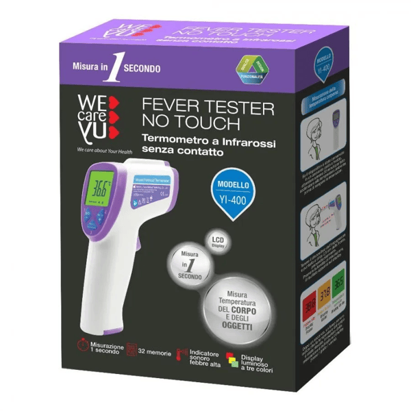WEcareYU Fever Tester No Touch Termometro Infrarossi per misurare la temperatura senza contatto