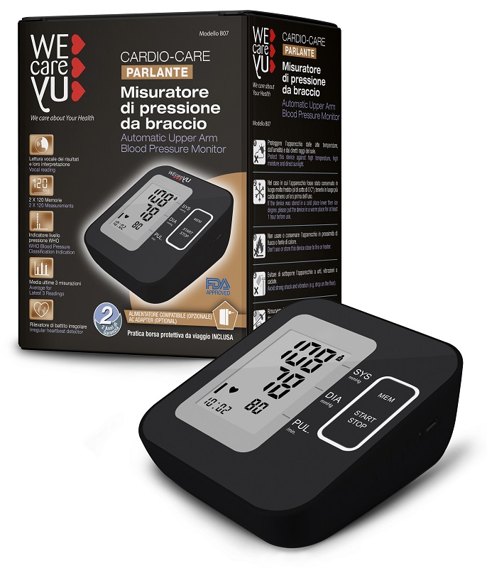 We Care Yu Cardio-care Parlante Misuratore Di Pressione Automatico Da Braccio