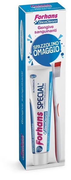 Forhans Kit Dentifricio Special + Spazzolino per igiene quotidiana e controllo della placca