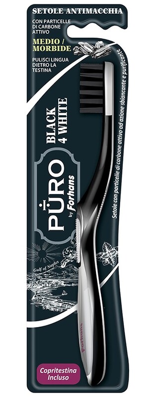 Forhans Black 4 White Spazzolino al Carbone Attivo