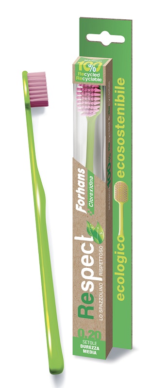 Forhans Respect - Spazzolino Ecologico 0.20 con Setole Medie, 1 Pezzo