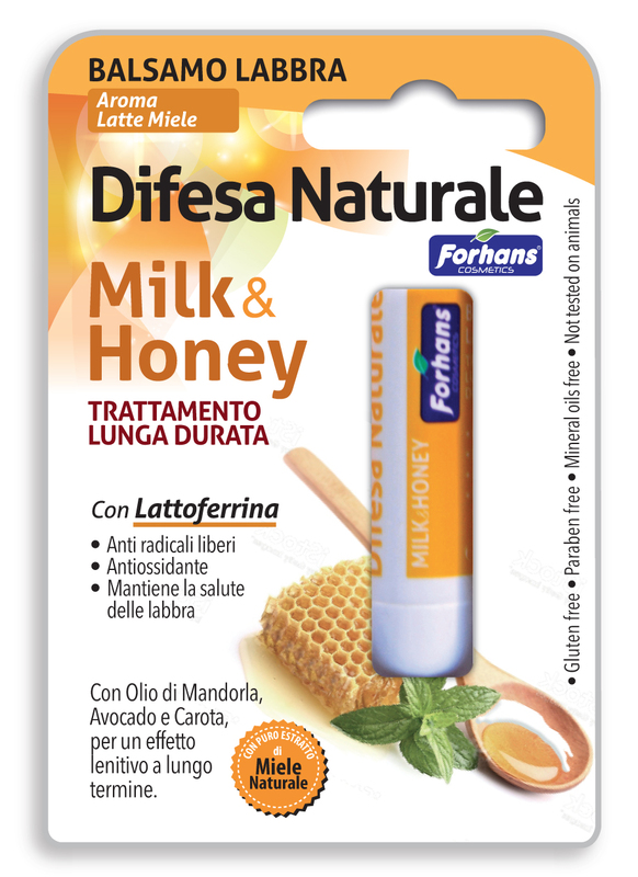 Forhans Balsamo Labbra con Lattoferrina Difesa Naturale Milk & Honey, 1 Pezzo