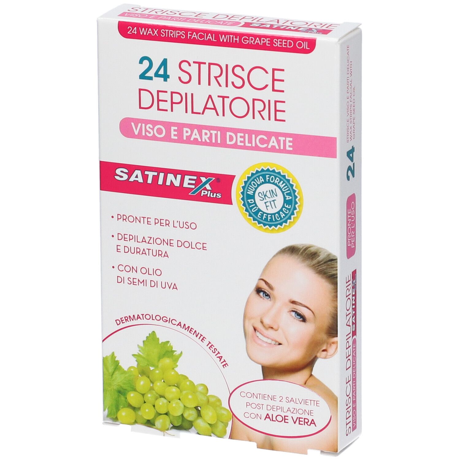 Satinex Plus Strisce Depilatorie Viso e Parti Delicate 24 pz — confronto prezzi