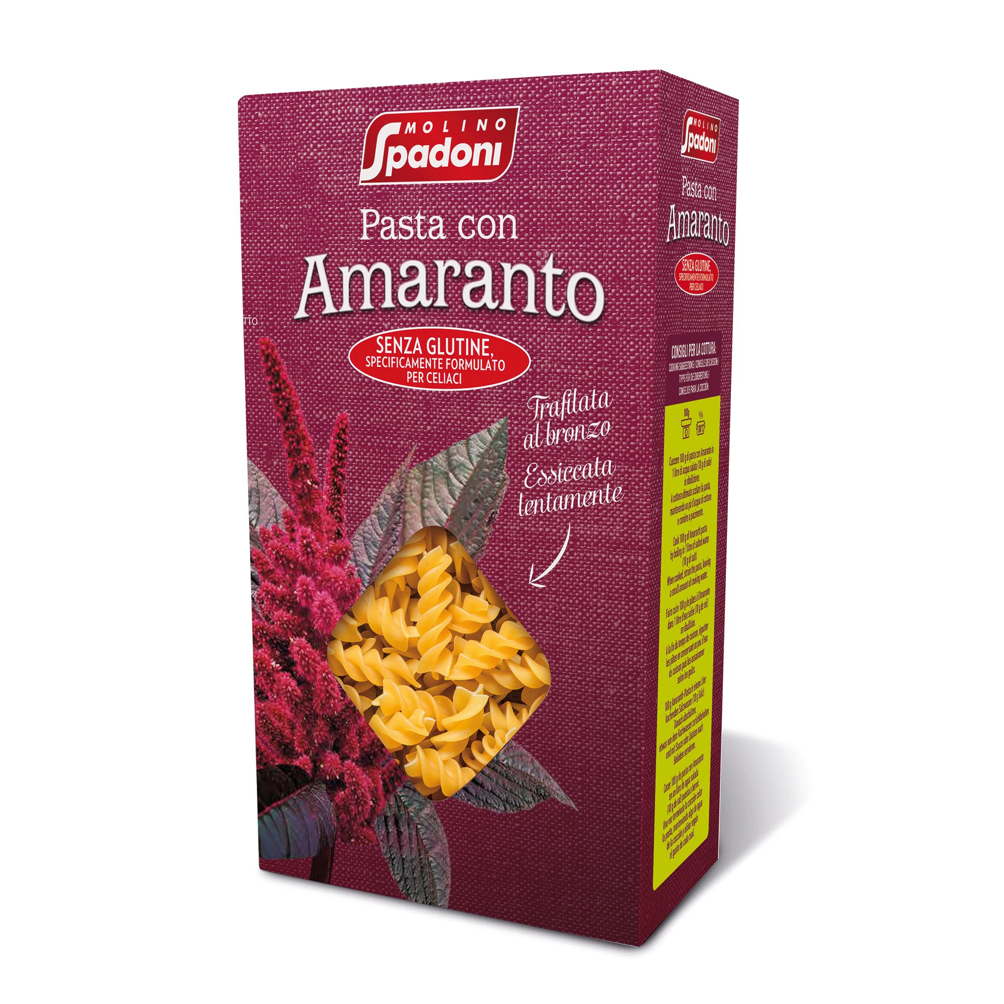 Fusilli di Amaranto Senza Glutine - Molino Spadoni 500 g