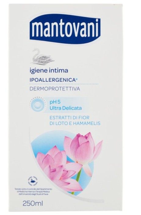 MANTOVANI DETERGENTE INTIMO pH5 ULTRA DELICATO FIOR DI LOTO E HAMAMELIS 250 ML