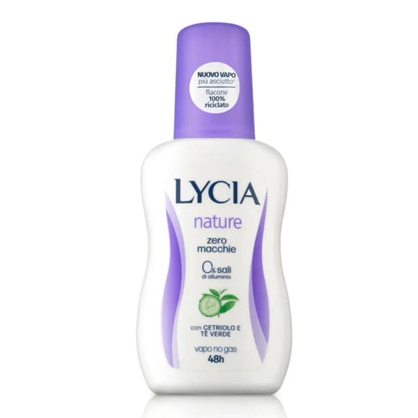 Lycia Vapo Nature Cetriolo e Tè Verde 75 ml Deodorante 48h Senza Sali di Alluminio