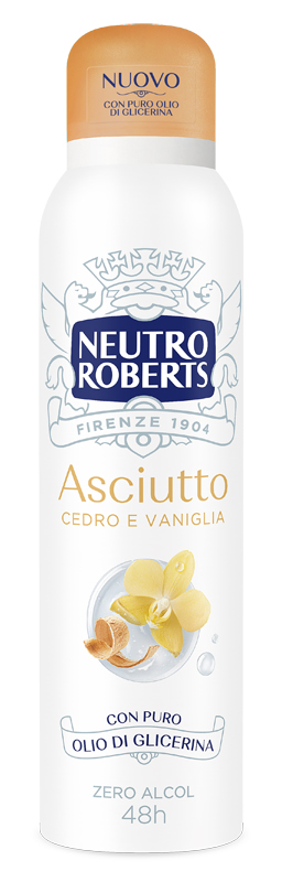 Neutro Roberts - Asciutto Cedro E Vaniglia - Deodorante Spray 150 Ml