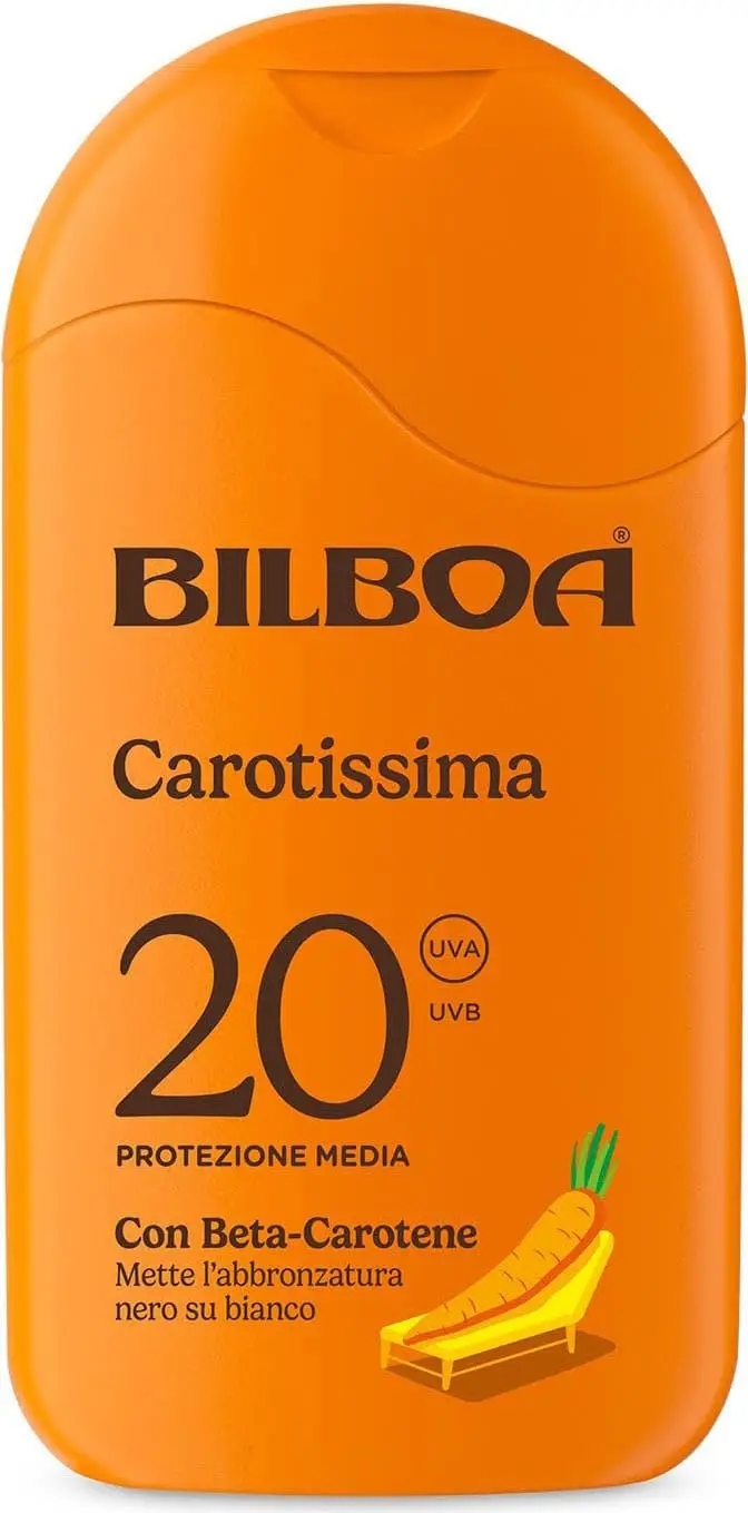 Bilboa Carotissima Spf 20 Latte Solare Protezione Media 200ml