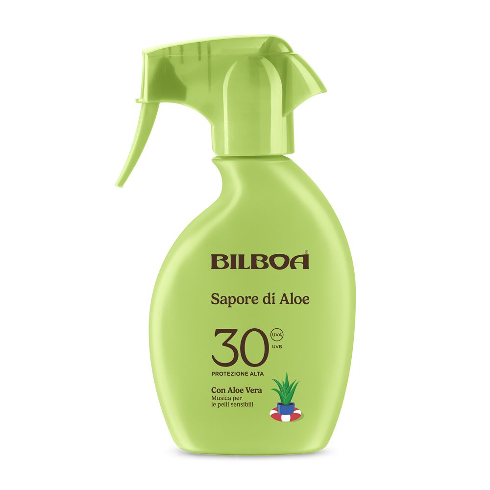 Bilboa Sapore di Aloe Crema Solare Trigger SPF 30 con aloe vera 250 ml Spray — confronto prezzi
