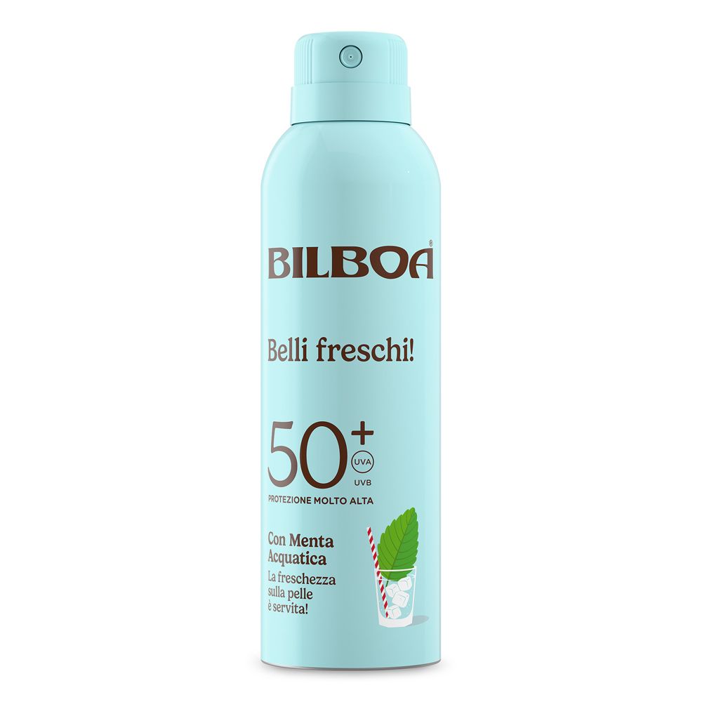Bilboa Belli Freschi Spray Solare SPF 50+ menta acquatica 150 ml Crema solare