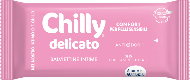 Chilly Formula Anti-Odor 12 Salviettine Intime Delicate