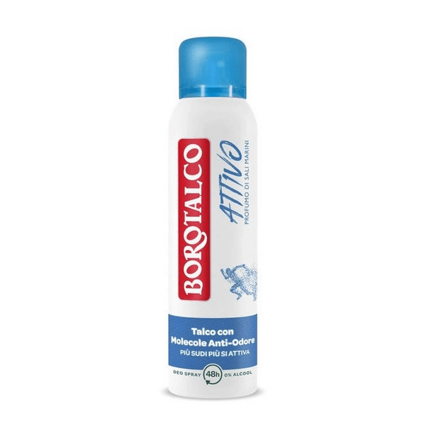 BOROTALCO - Attivo - Talco con Molecole Anti-Odore - Deodorante 150 ml Spray