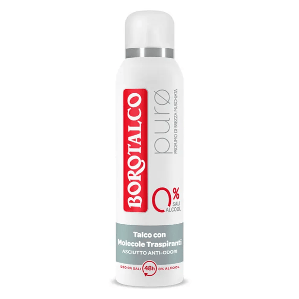 BOROTALCO - Puro - Deodorante Profumo di Brezza Muschiata 150 ml Spray
