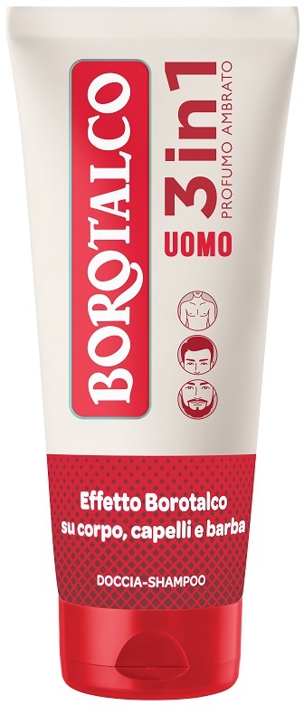 Borotalco Doccia Schiuma Uomo 3 in 1 Ambrato (200mL) 200 ml Altro