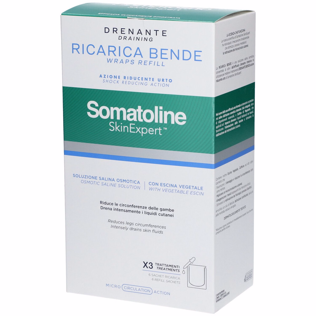 Somatoline skin expert bende snellenti drenanti kit ricarica