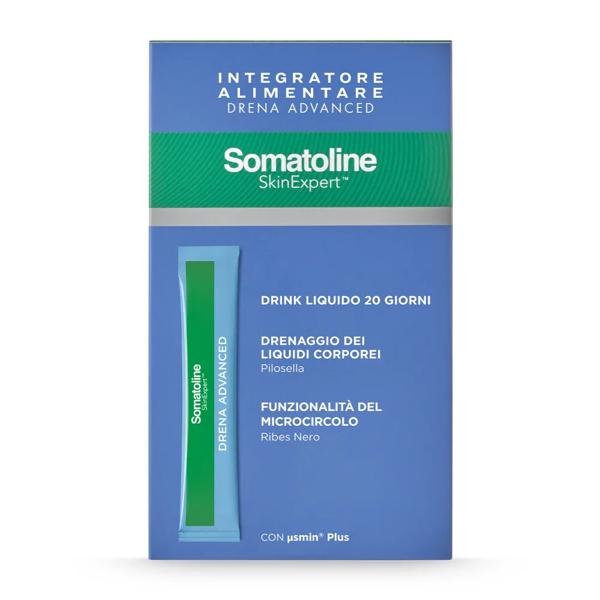 Somatoline SkinExpert Drena Advanced Integratore per il Drenaggio dei Liquidi 20 Stick