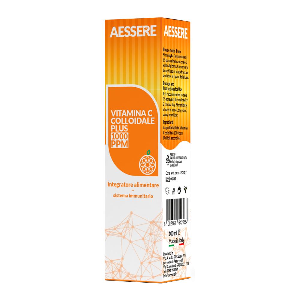 Vitamina C Colloidale Plus 1000 Ppm Integratore Per Il Sistema Immunitario Spray Orale 100ml