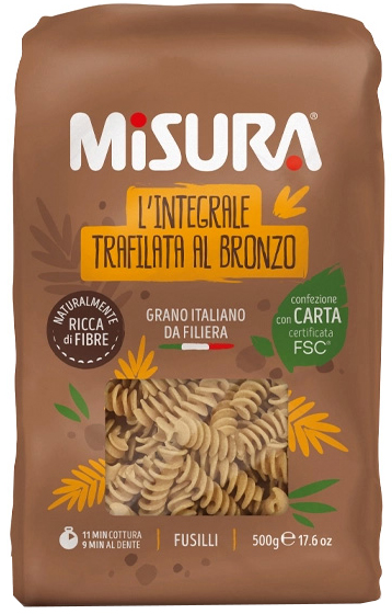 Misura Fusilli Integrali Con Germe Di Grano 500 G