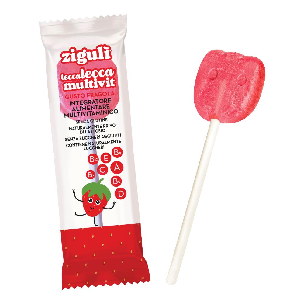 Zigulì Lecca Multivit Gusto Fragola 8,2 g Snack