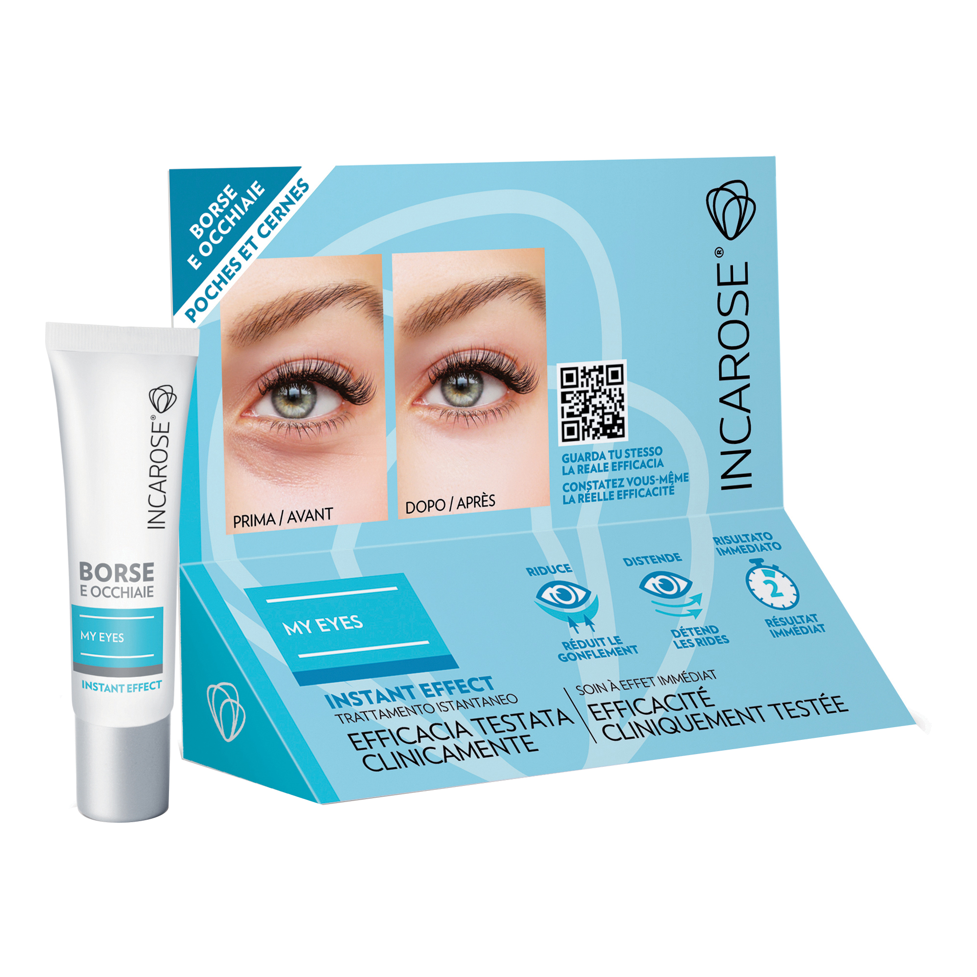 INCAROSE My Eyes Instant Effect Borse Occhiaie 8 ml Crema basica