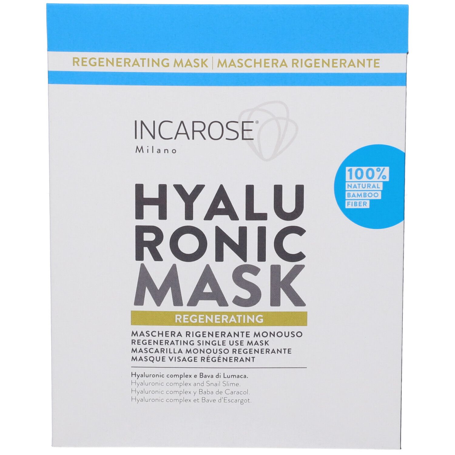 Incarose Hyaluronic Maschera Tessuto Rigenerante Monouso 17 ml viso