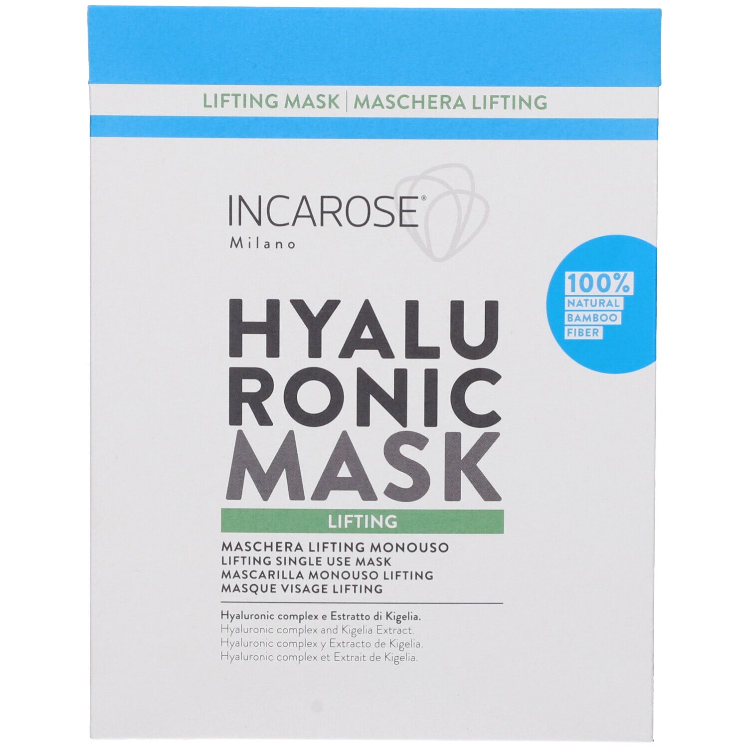 Incarose Hyaluronic Maschera Tessuto Lifting Monouso 17 ml viso