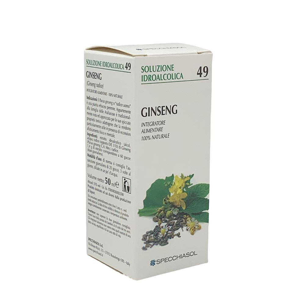Specchiasol Soluzione Idroalcolica - Ginseng 49 Integratore Alimentare, 50ml — confronto prezzi