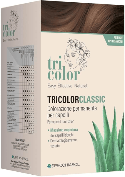Tricolor Classic Tinta Capelli Nero Senza Ammoniaca Copertura Totale Capelli Bianchi