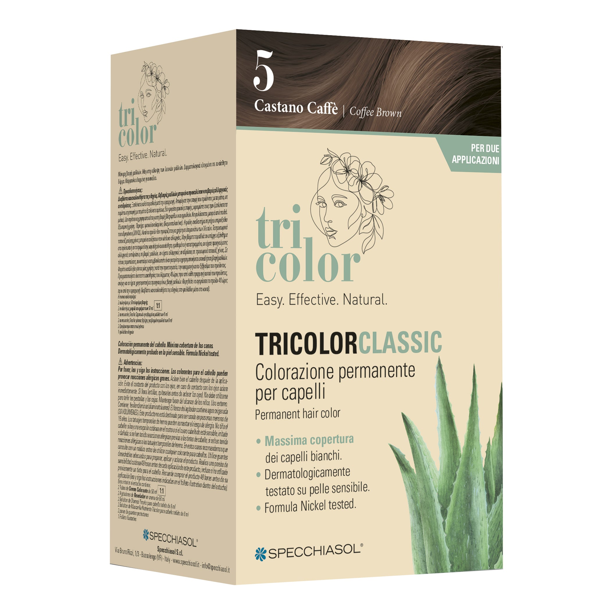 Tricolor Classic 5 Castano Caffè | Tinta Capelli | Kit 2 Applicazioni
