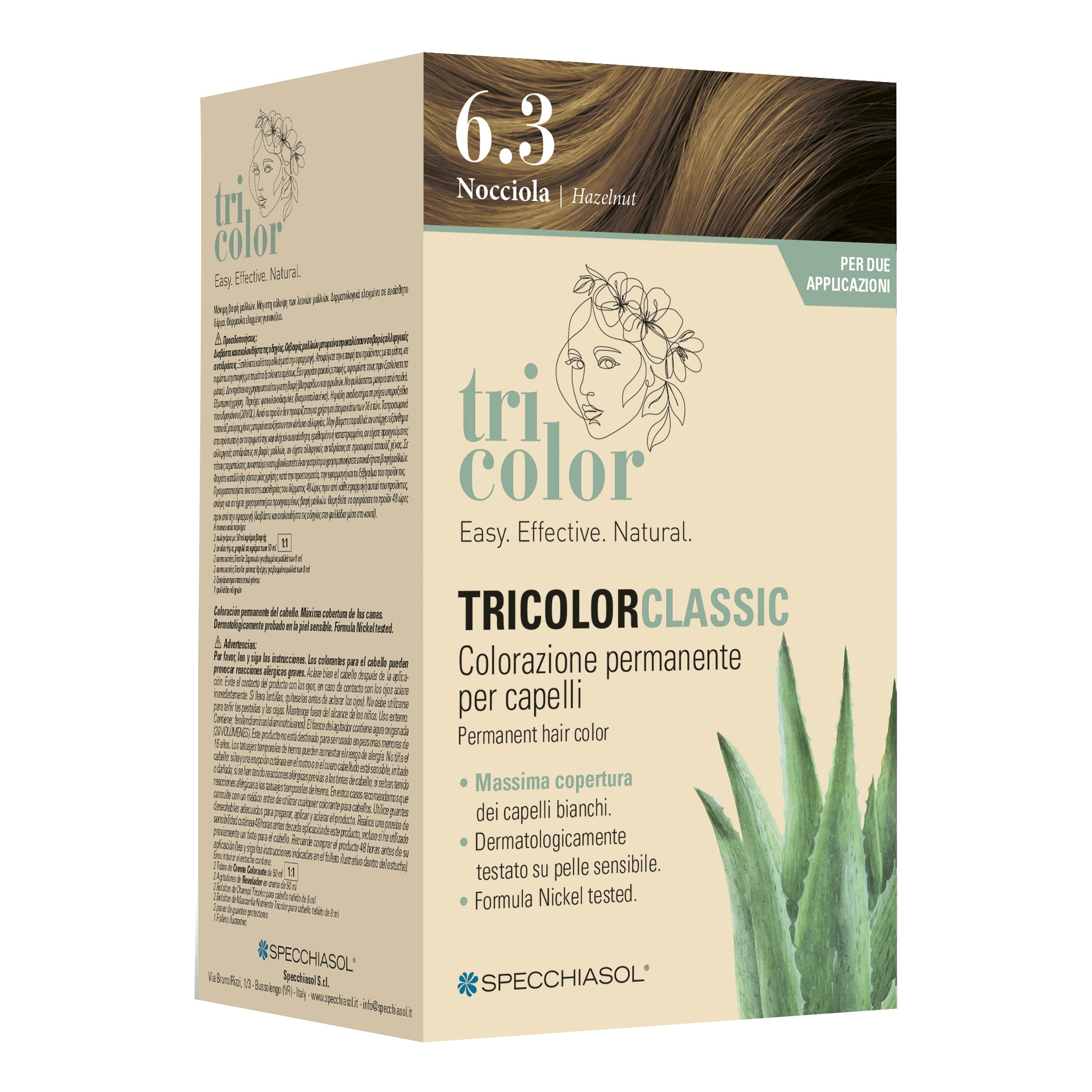 Tricolor Classic 6,3 Nocciola | Tinta Capelli | Kit 2 Applicazioni