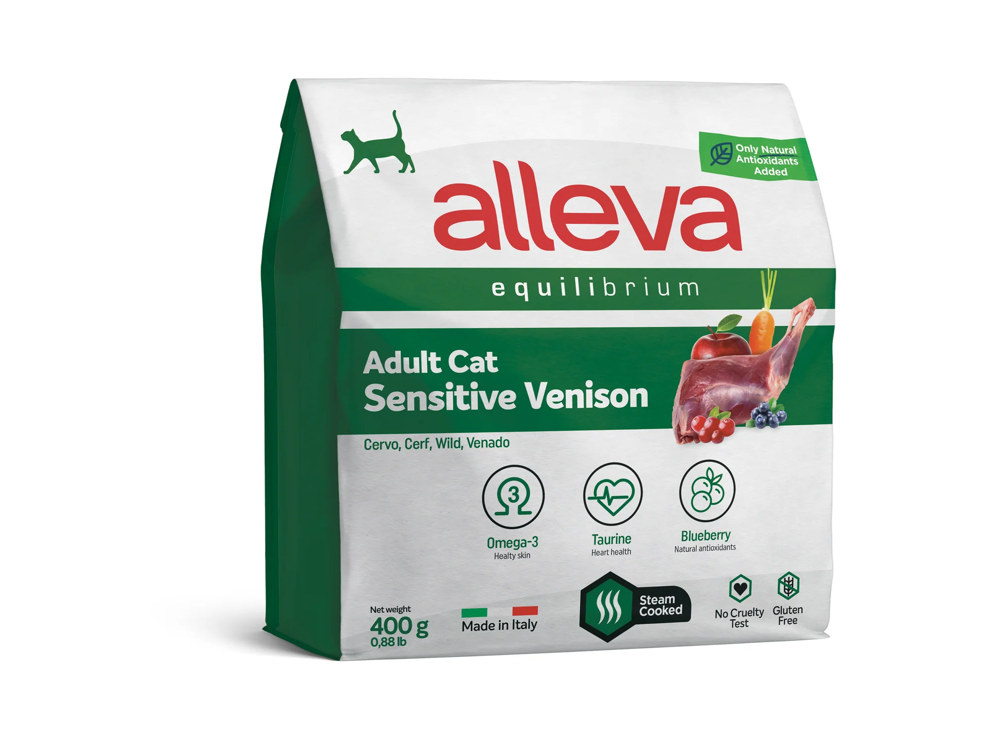 Crocchette per Gatti Equilibrium Sensitive Adult & Sterilized al Cervo, 400 g