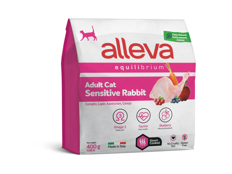 Crocchette per Gatti Equilibrium Sensitive Adult & Sterilized al Coniglio, 400 g