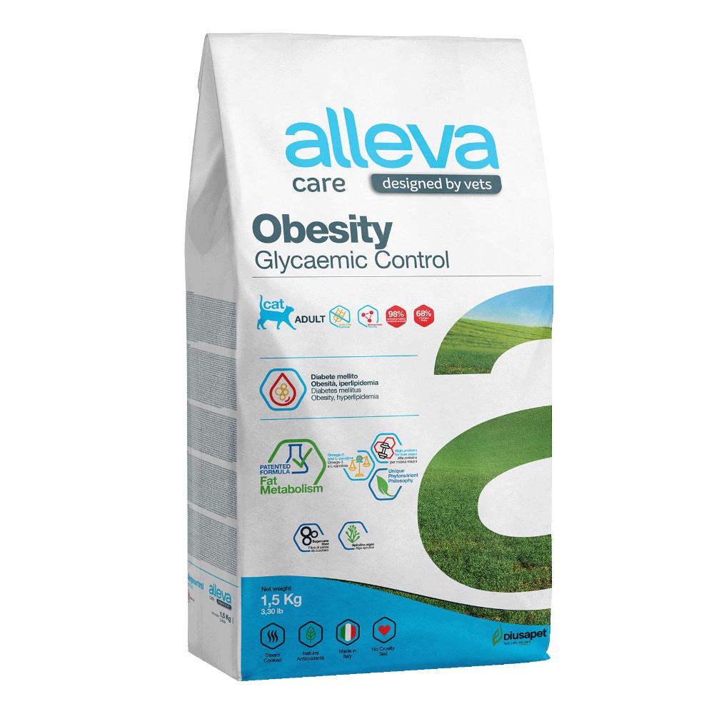 Alleva Care Adult Obesity Glycaemic Control Crocchette Veterinarie per Gatti Adulti, 1,5 kg