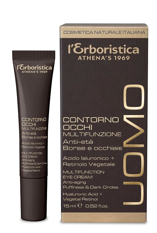 Athena's L'Erboristica Uomo Contorno Occhi Multifunzione - Crema per le rughe e le occhiaie, 15 ml