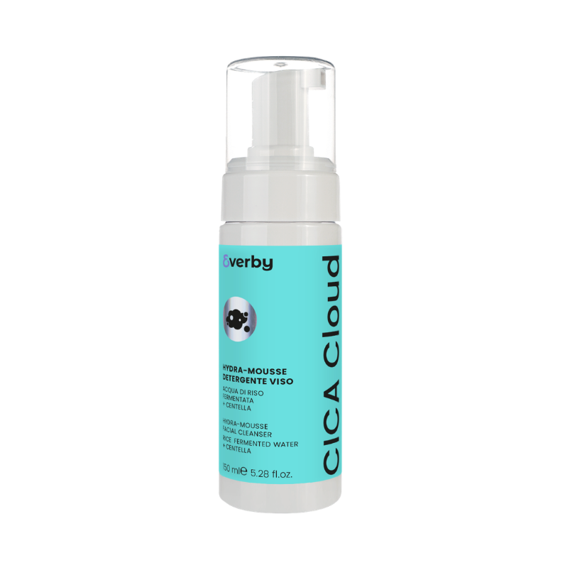 Everby Cica Cloud Hydra - Mousse detergente viso struccante e lenitiva, 150 ml