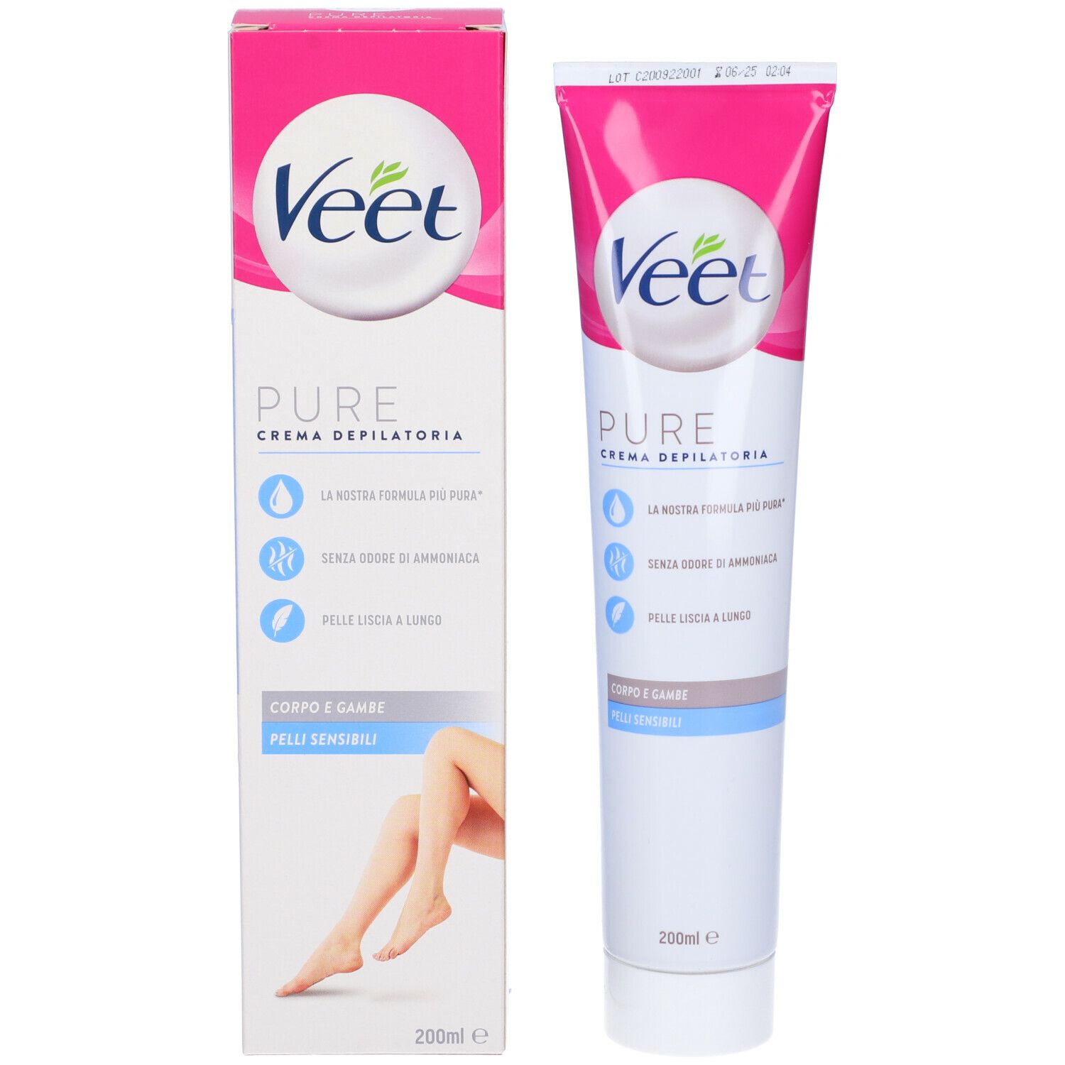 Veet Silk&fresh Crema Depilatoria Pelli Sensibili 200ml