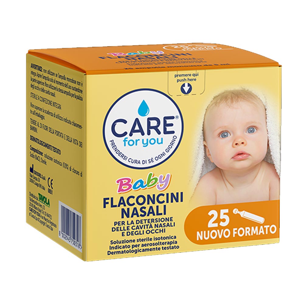 Care for You Baby Flaconcini Nasali e Detersione Occhi, 24 flaconcini