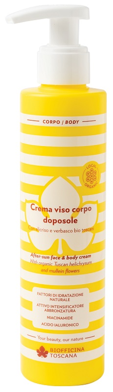 Biofficina Toscana Crema Viso Corpo Doposole Idratante e Lenitiva 200 ml