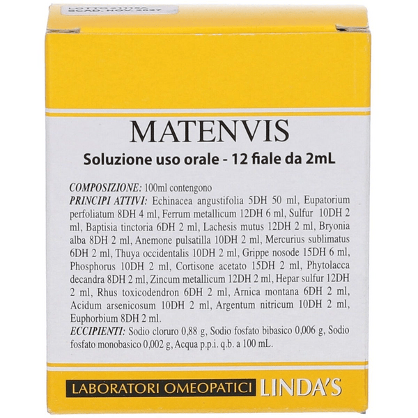 Linda's Lab Matenvis Omeopatico 12 Fiale da 2 ml