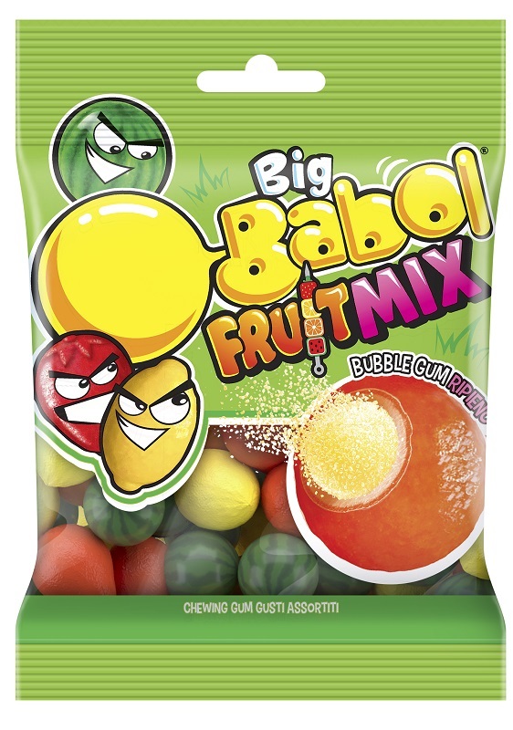 Big Babol Fruit Mix Bubble Gum Gomma Ripiena gusti assortiti, 80g